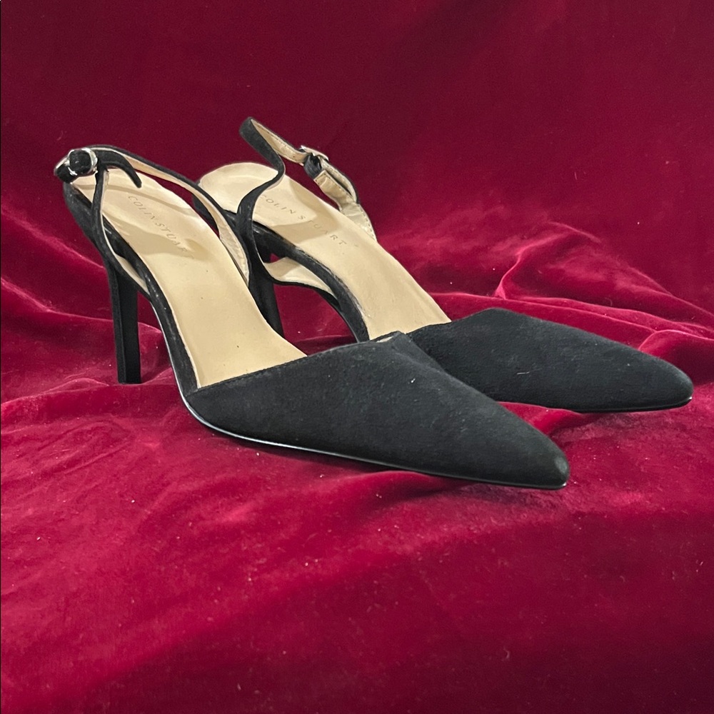 Colin Stuart Black Suede Heels